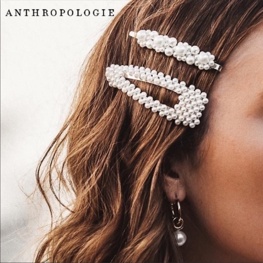 Anthropologie Pearl Beaded Bobby Pin